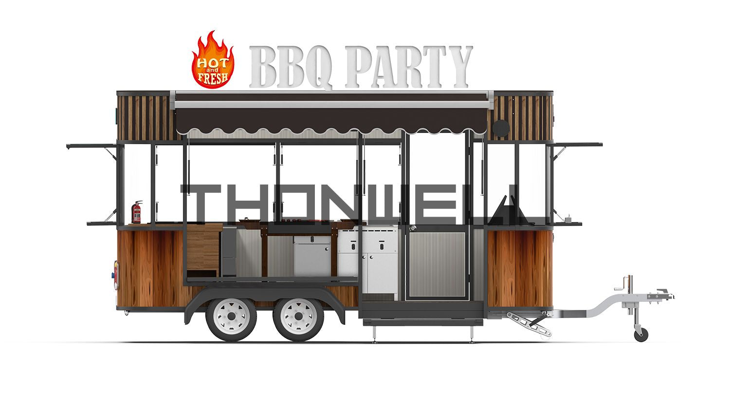 Food truck with bbq grill of BARBIE