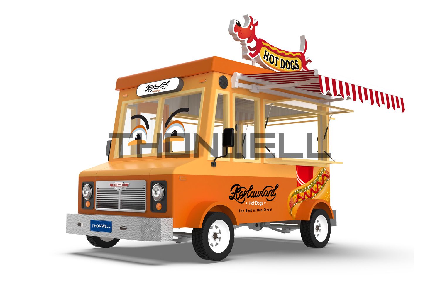 Food truck  food cart trailer  of GREEN-40