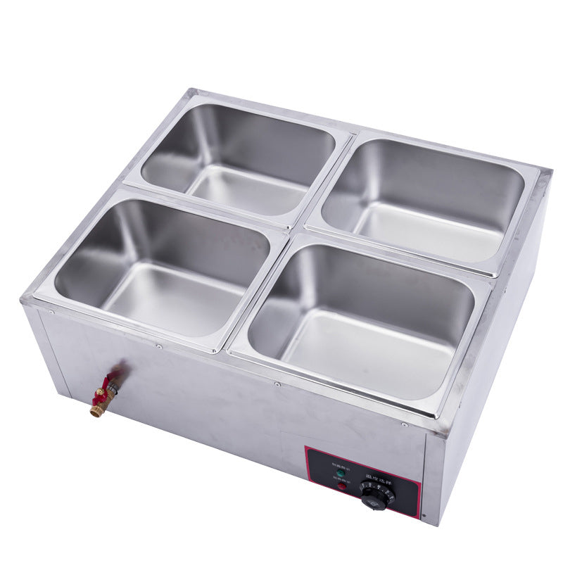 TB-DTC4C Commercial stainless steel four plate electric heat preservation soup pool