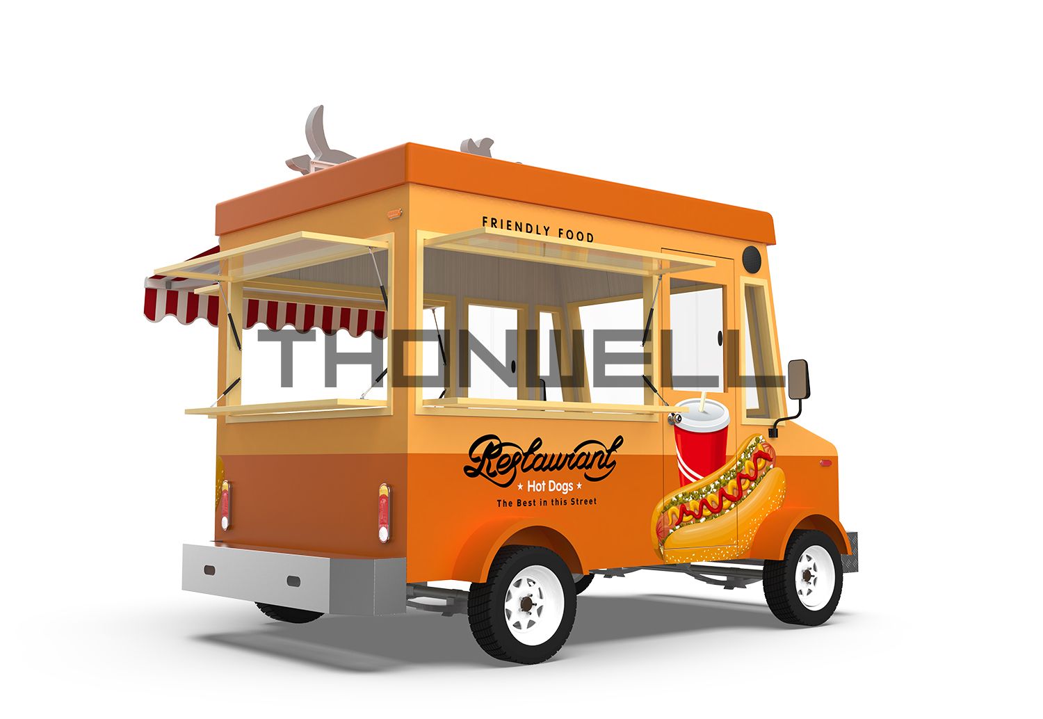 Food truck  food cart trailer  of GREEN-40