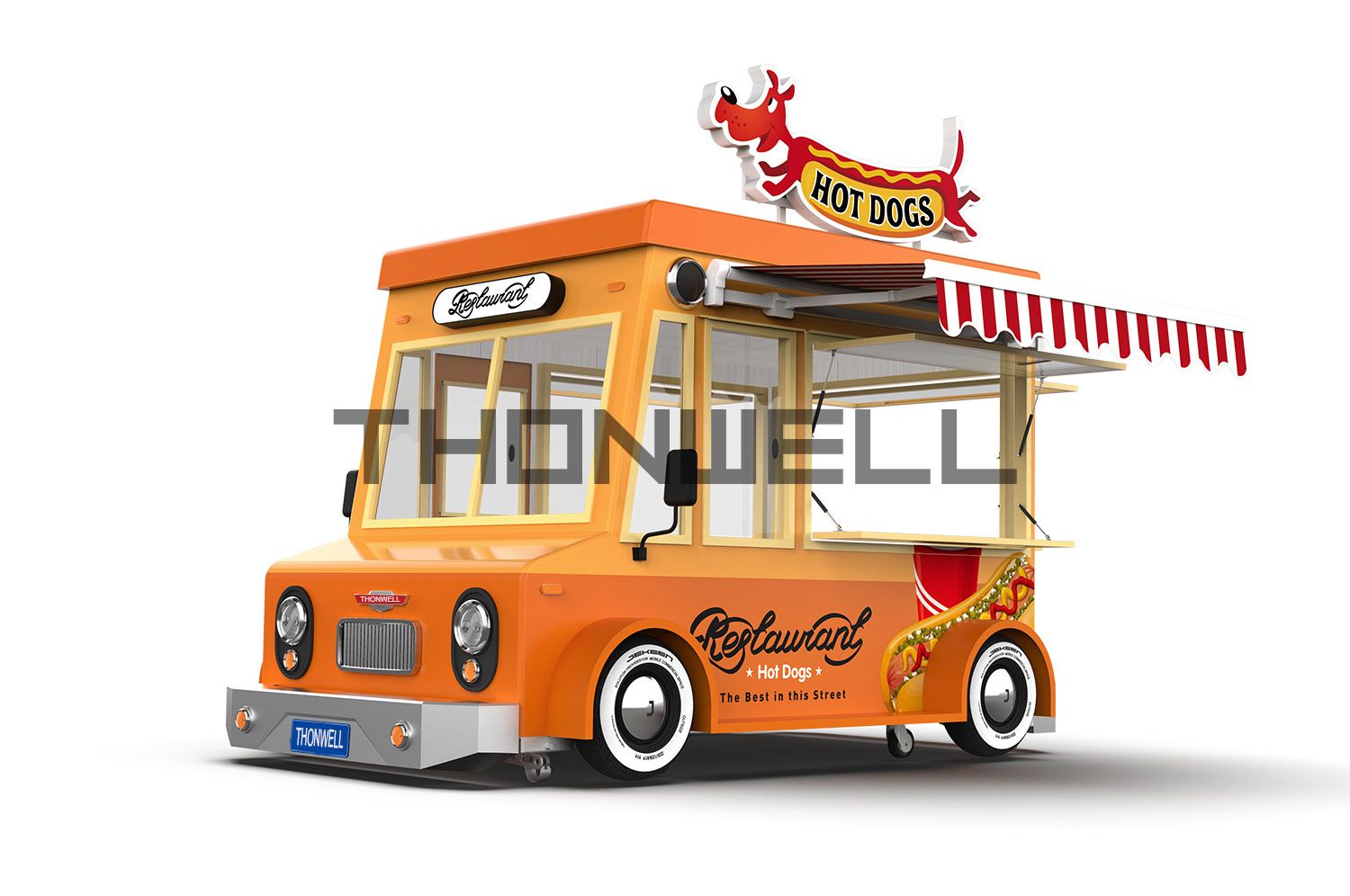 Food truck  food cart trailer  of GREEN-40L