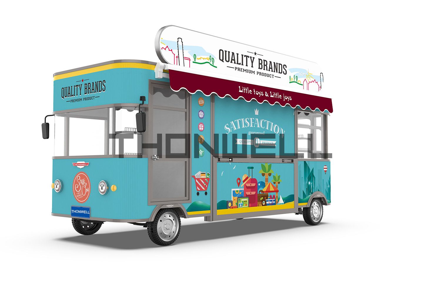 New electric mobile food trucks of Pink-50