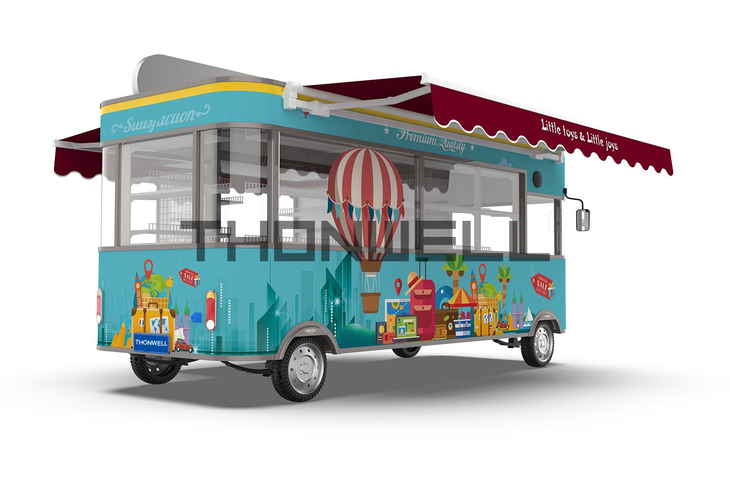 New electric mobile food trucks of Pink-50