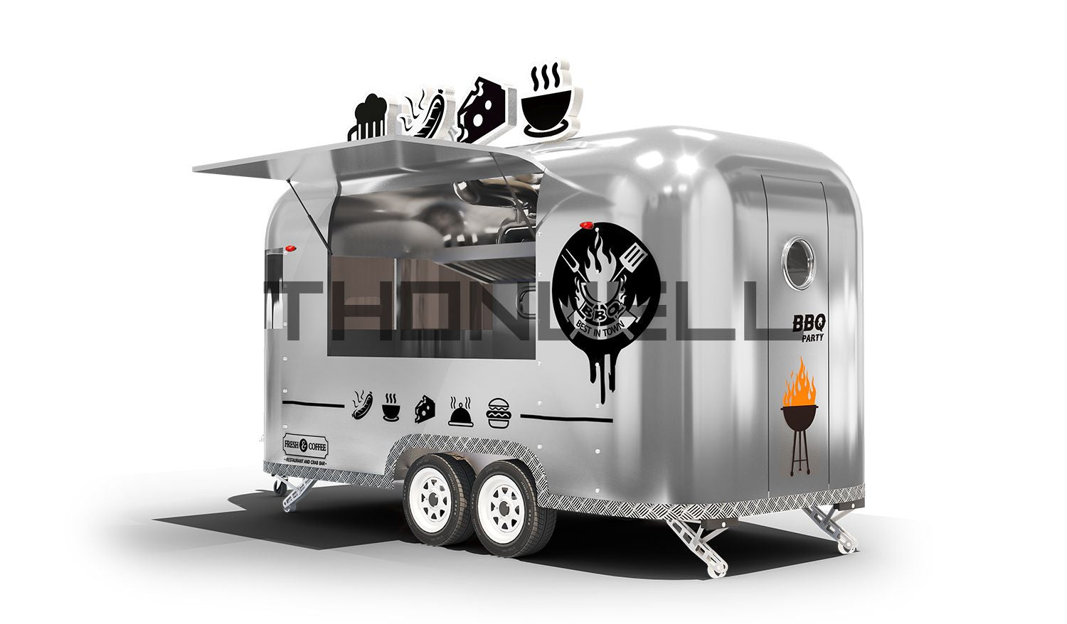 BBQ Food truck trailer mobile food cart of Scott-41