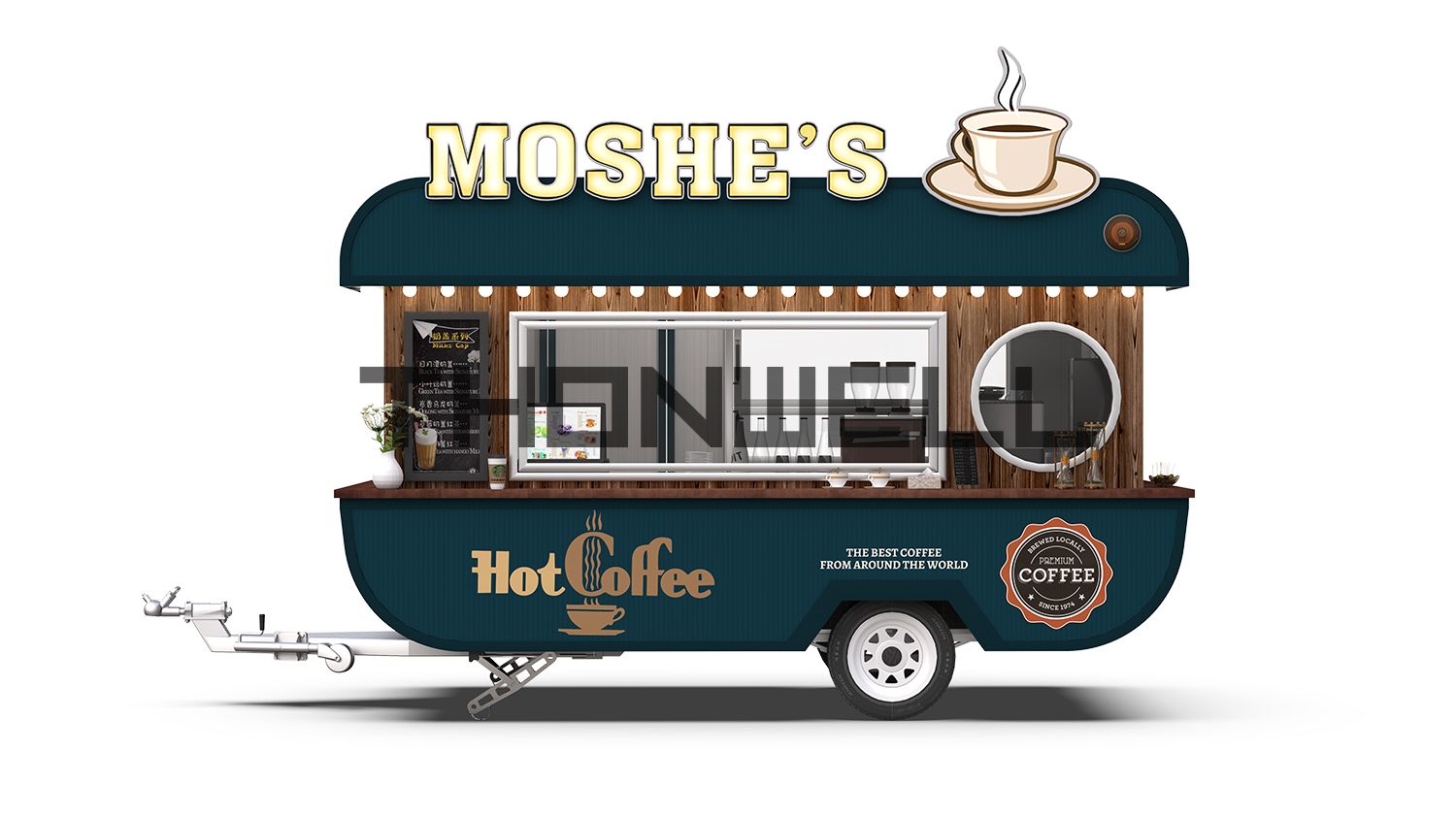 Food cart  food truck trailer of MOSHE-44