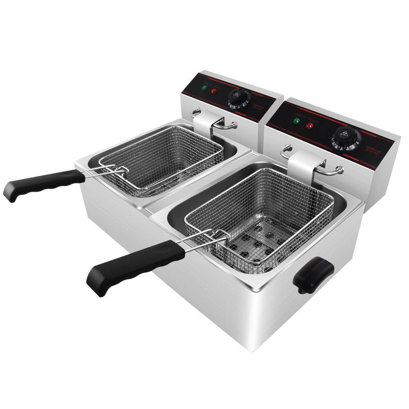 TB-ZL882 Electric fryer double cylinder commercial fryer electric fried chicken and chips