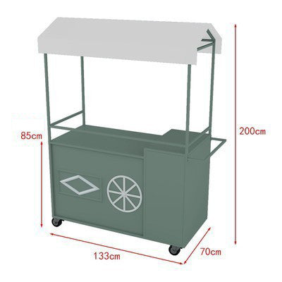 Brown Mobile Trolley Food Push Cart for Sale