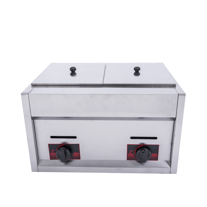 TB-GH7269 Factory wholesale stainless steel gas double cylinder nine grid Kanto cooking machine