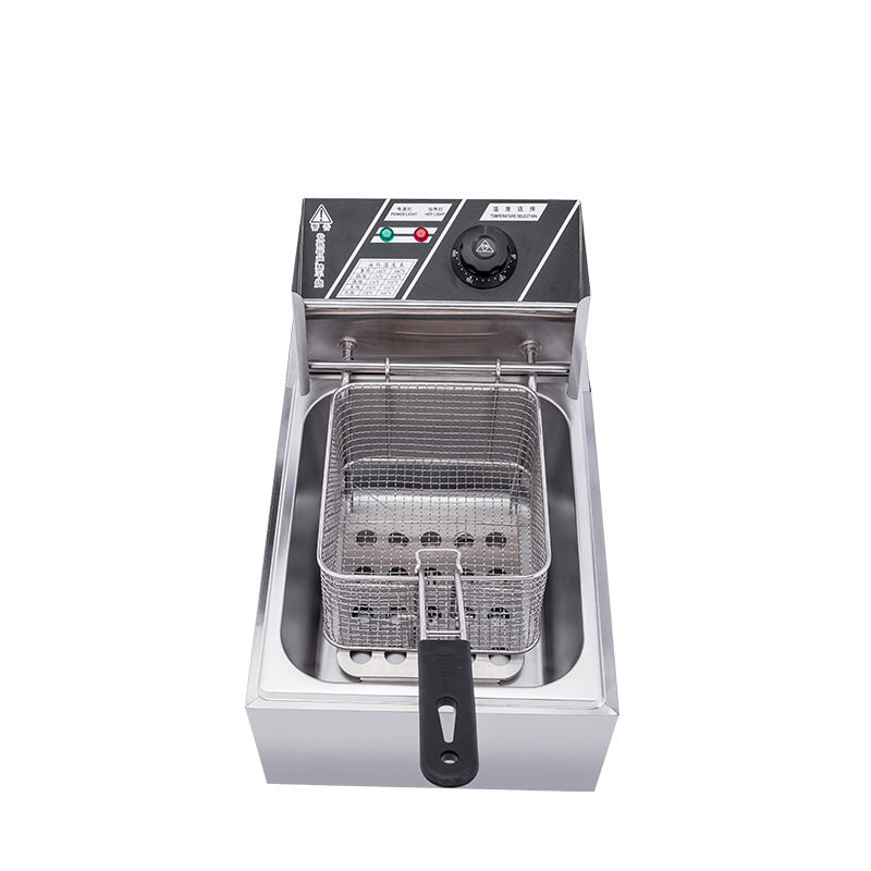 TB-EH88 The factory directly provides 8 liter single cylinder electric fryer to fry French fries and chicken wings